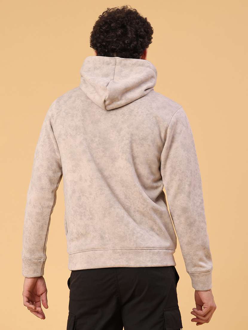 men printed long sleeve hooded sweatshirt - 22035054 -  Standard Image - 3