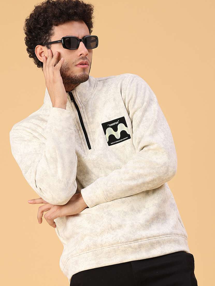 men printed long sleeve sweatshirt