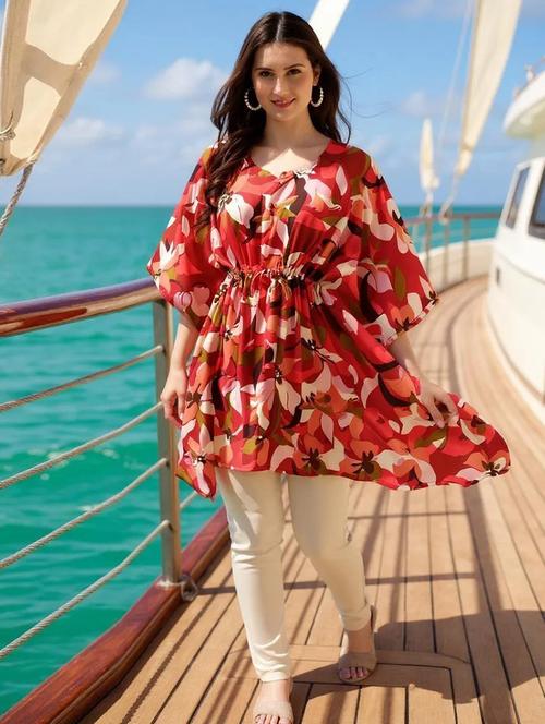 women printed kimono sleeve kaftan tunic - 22035105 - Standard Image - 0