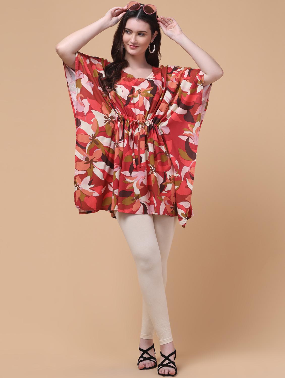 women printed kimono sleeve kaftan tunic - 22035105 - Standard Image - 3