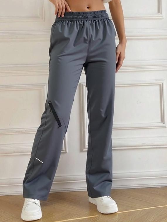 women solid mid rise parachute pants - 22035195 -  Zoom Image - 0