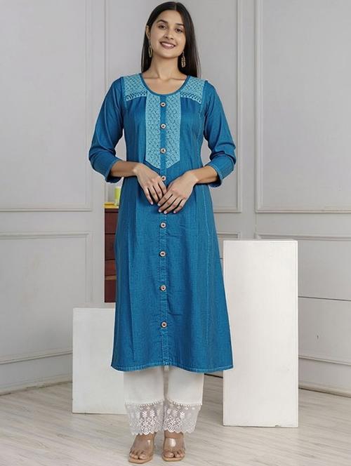 women solid mandarin neck straight kurta - 22035224 -  Standard Image - 0