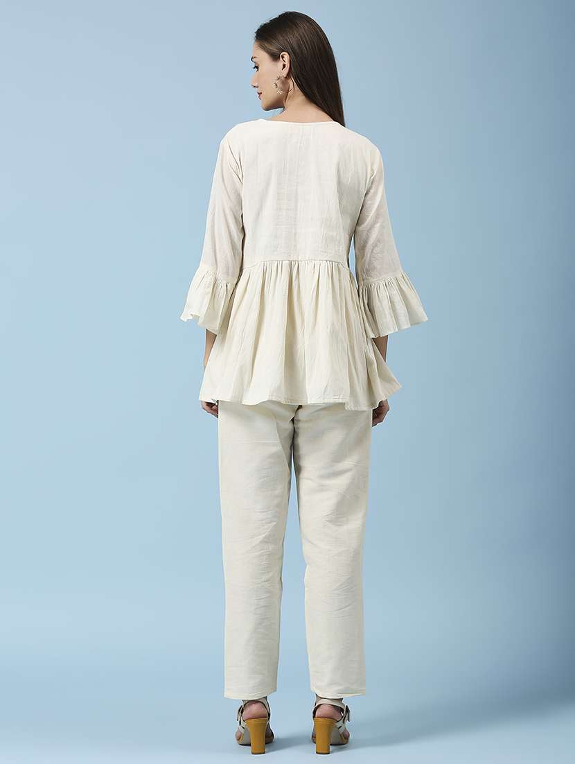 women embroidered bell sleeve ethnic top - 22035254 -  Standard Image - 3