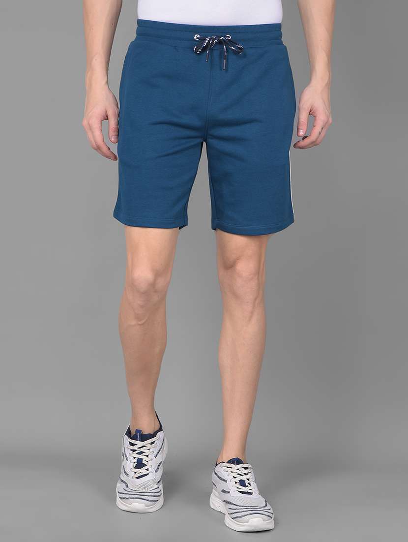 blue cotton shorts - 22035408 - Zoom Image - 0