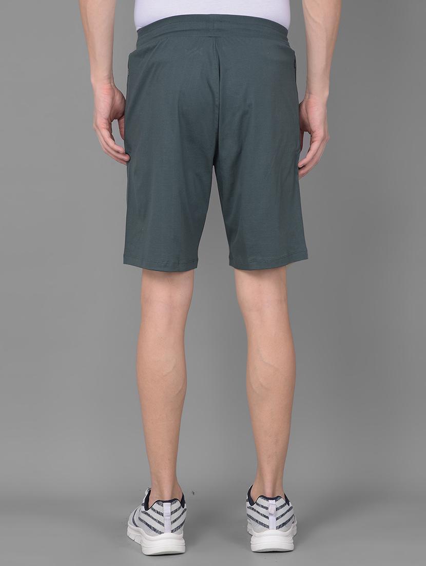 men solid mid rise regular fit shorts - 22035416 - Standard Image - 3
