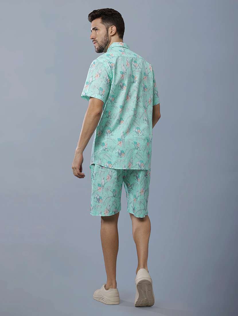 men printed shirt and shorts co-ord set - 22035422 -  Standard Image - 3