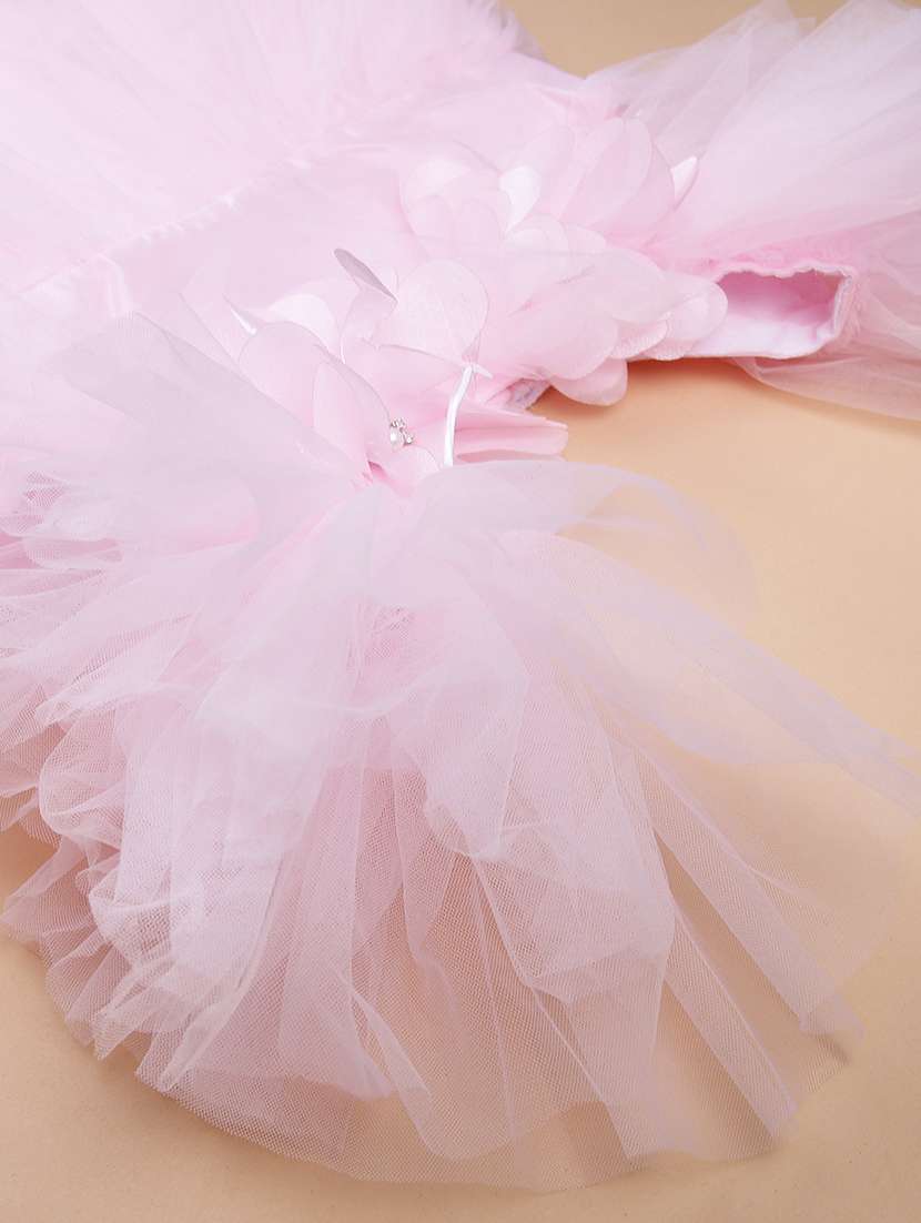 net tiered sleeveless party wear frock - 22035570 -  Standard Image - 3