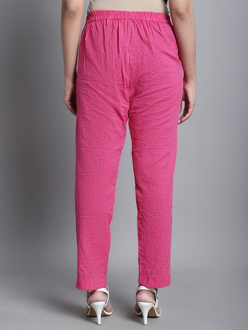 women printed mid rise straight trouser - 22035573 - Standard Image - 3