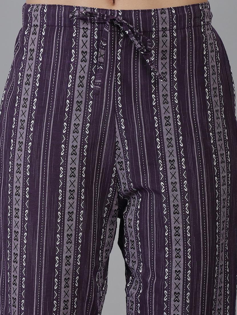 women printed mid rise straight trouser - 22035579 - Standard Image - 5