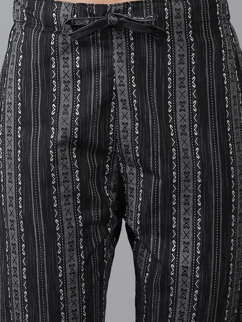 women printed mid rise straight trouser - 22035581 - Standard Image - 5