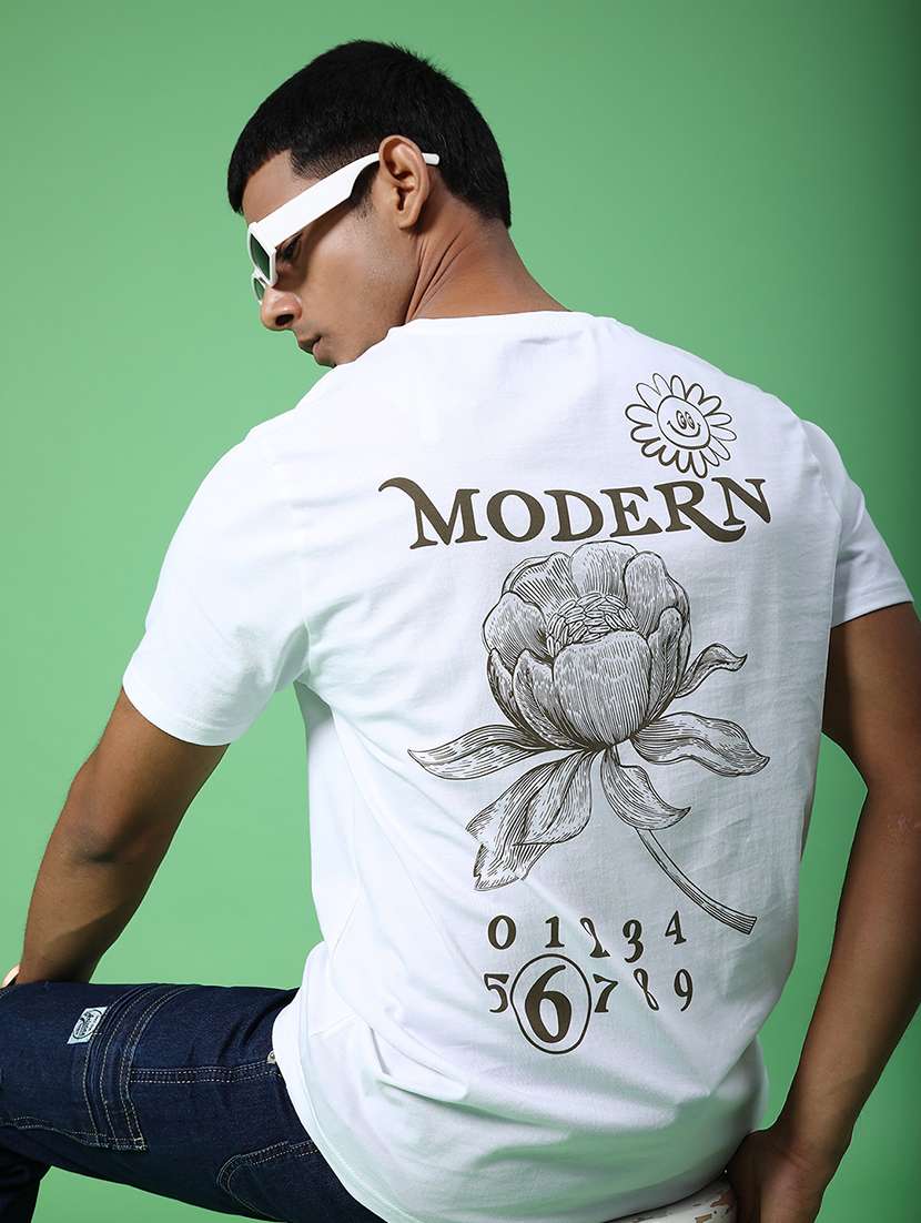men back print short sleeve regular fit t-shirt