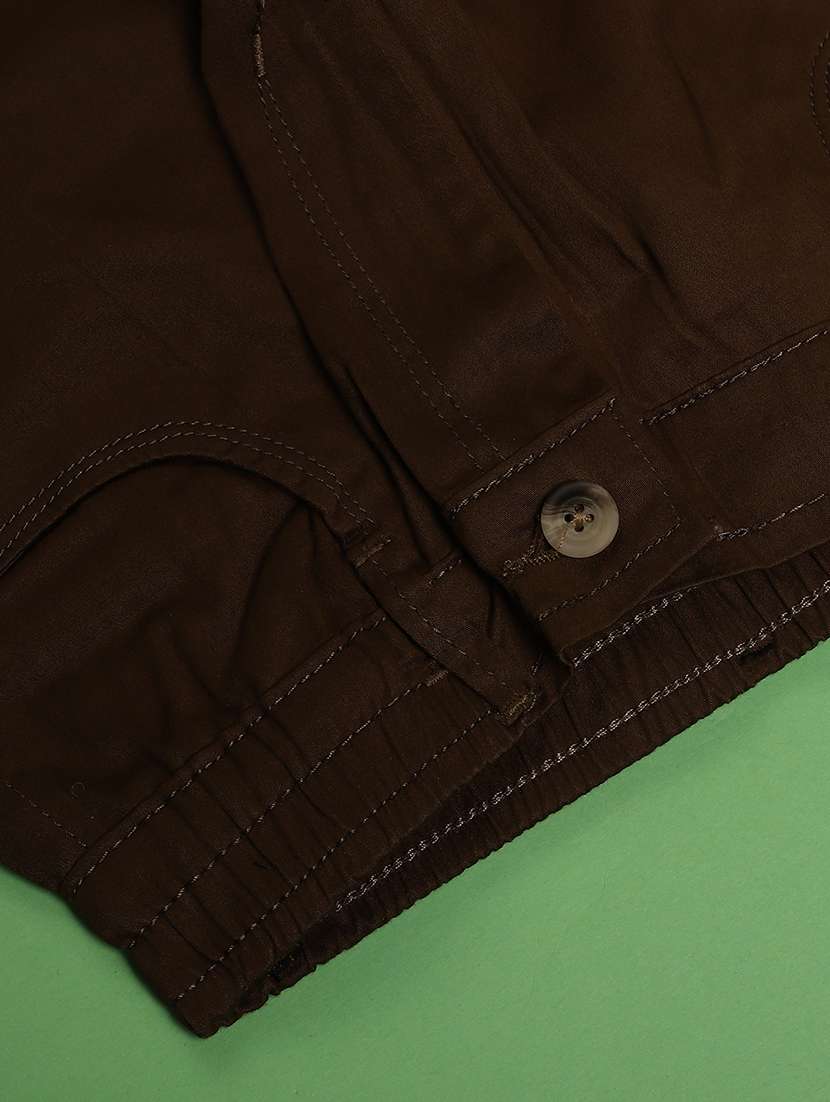 boys solid mid rise regular fit cargo - 22035721 -  Standard Image - 3