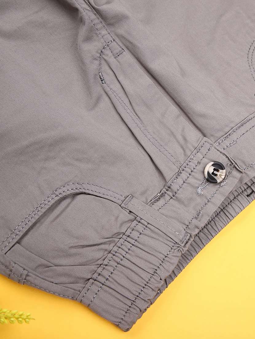 boys solid mid rise regular fit cargo - 22035729 -  Standard Image - 3
