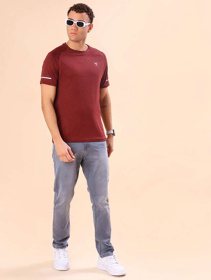 men solid short sleeve slim fit t-shirt - 22035828 -  Standard Image - 3