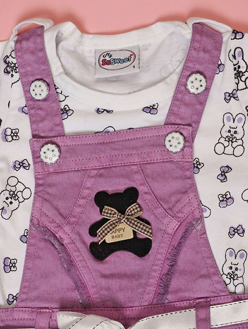 girls printed round neck full length set - 22036036 -  Standard Image - 5