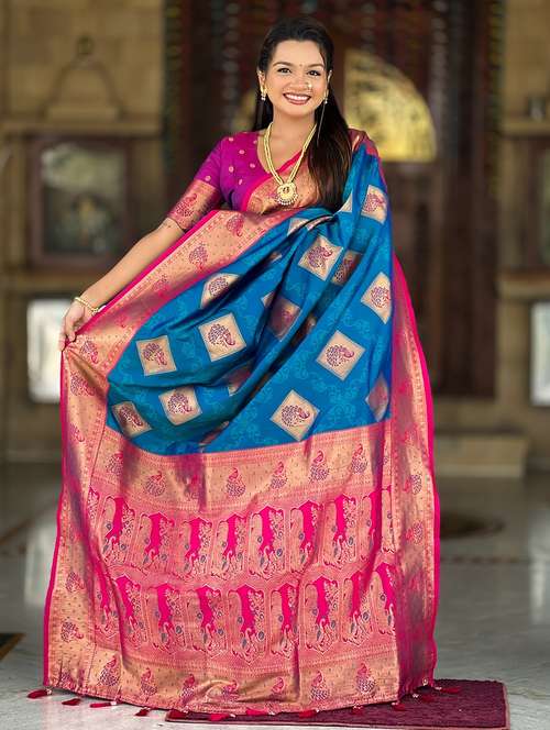 women self design banarasi saree with blouse - 22036575 - Standard Image - 0