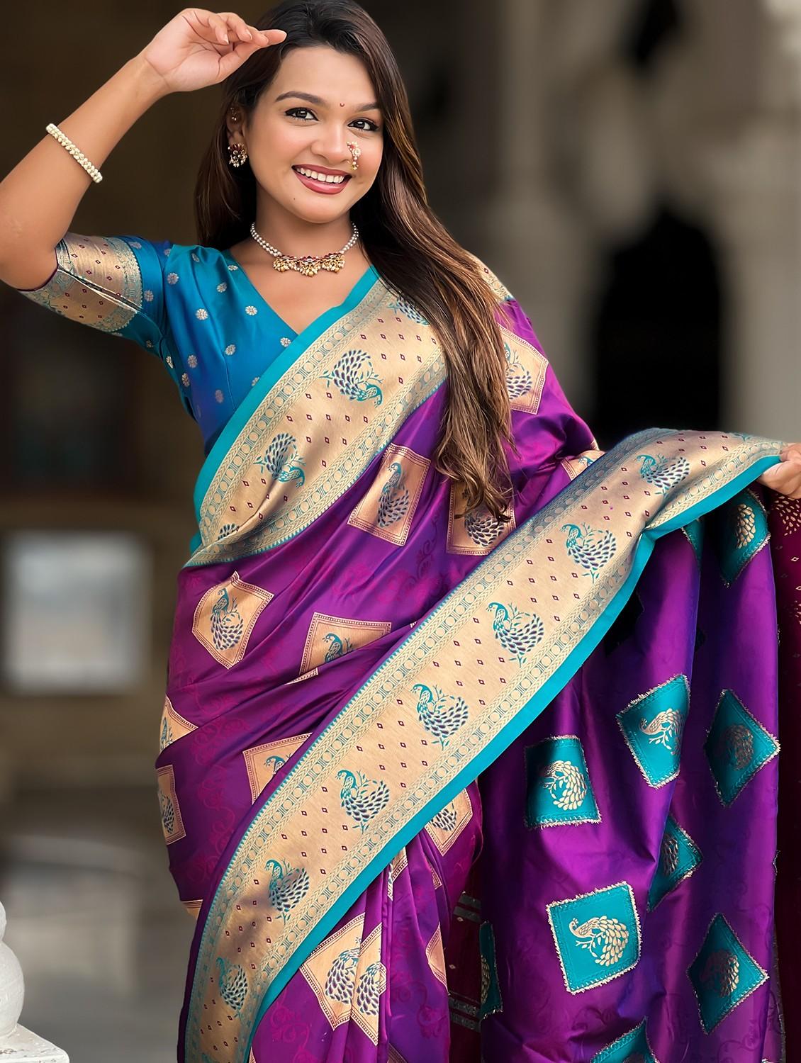 women self design banarasi saree with blouse - 22036576 - Standard Image - 5