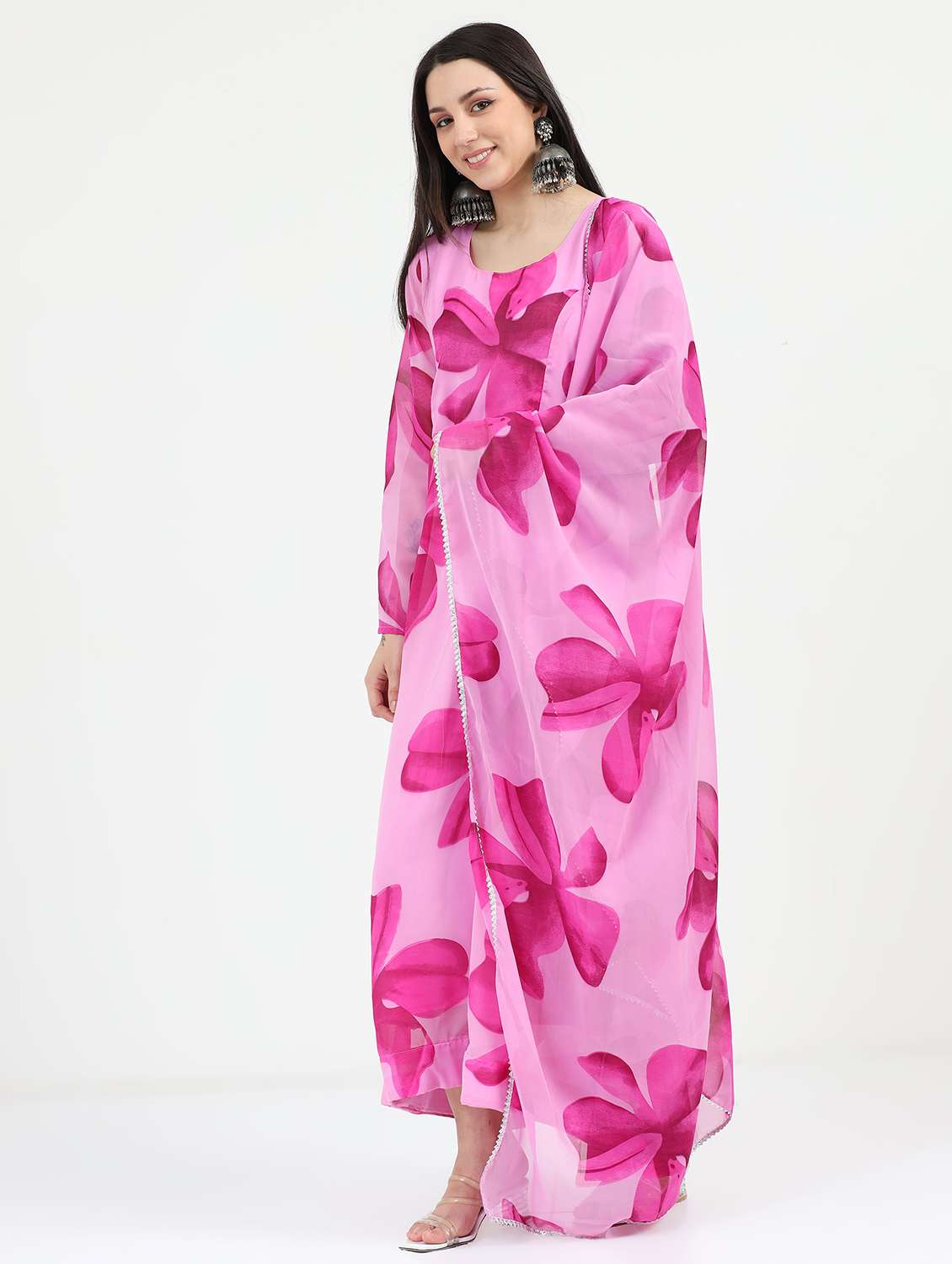 women floral printed long sleeve kurta dupatta set - 22036754 - Zoom Image - 0