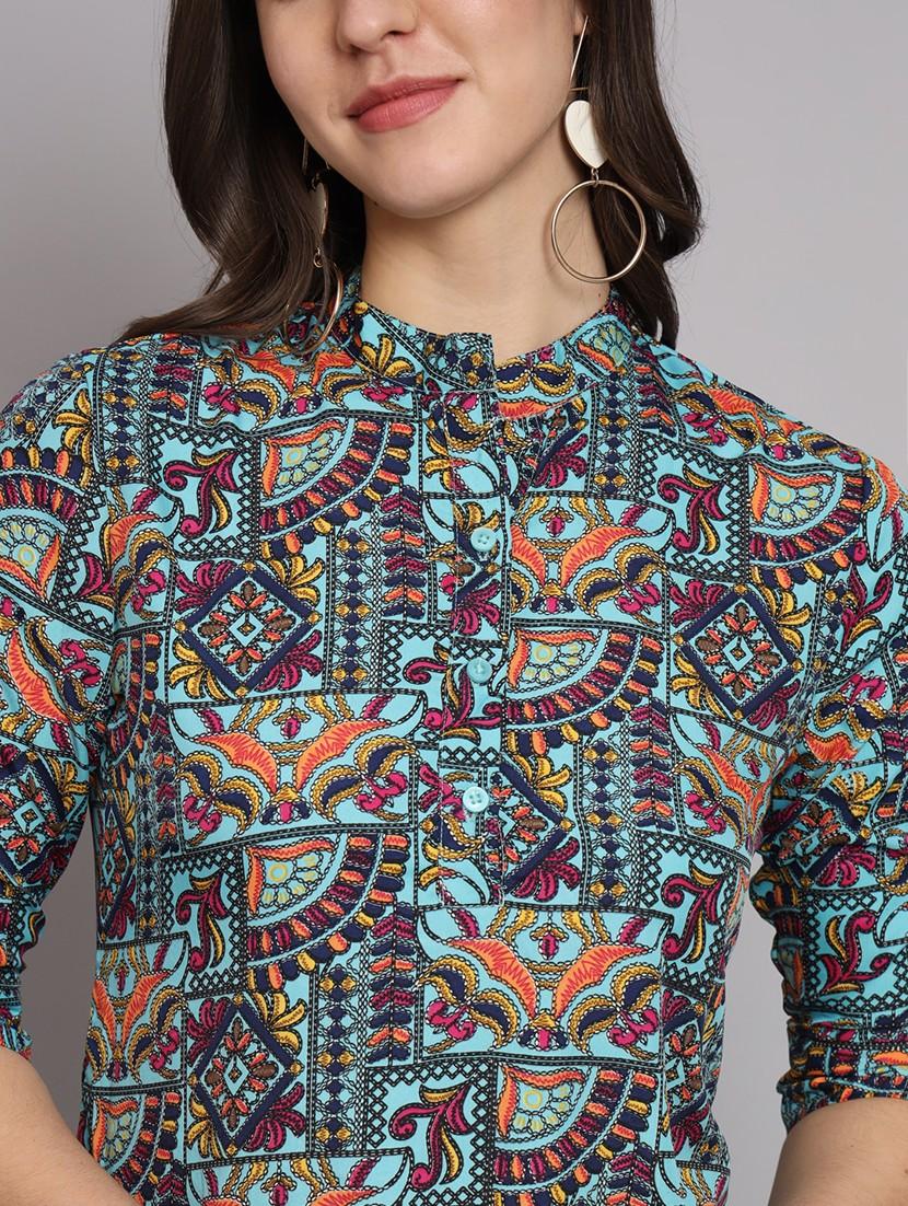 women printed top and trouser co-ord set - 22036928 - Standard Image - 5
