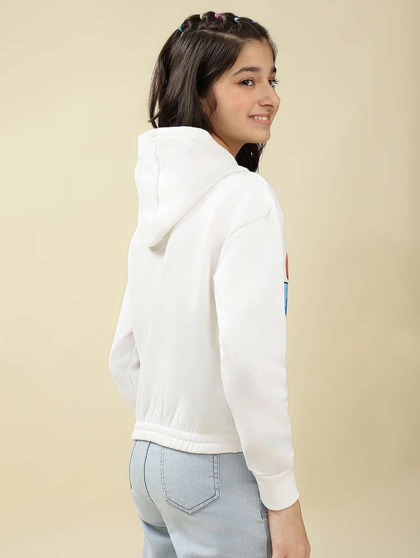 Girls Printed Long Sleeve Hooded Sweatshirt - 22036940 -  Standard Image - 3