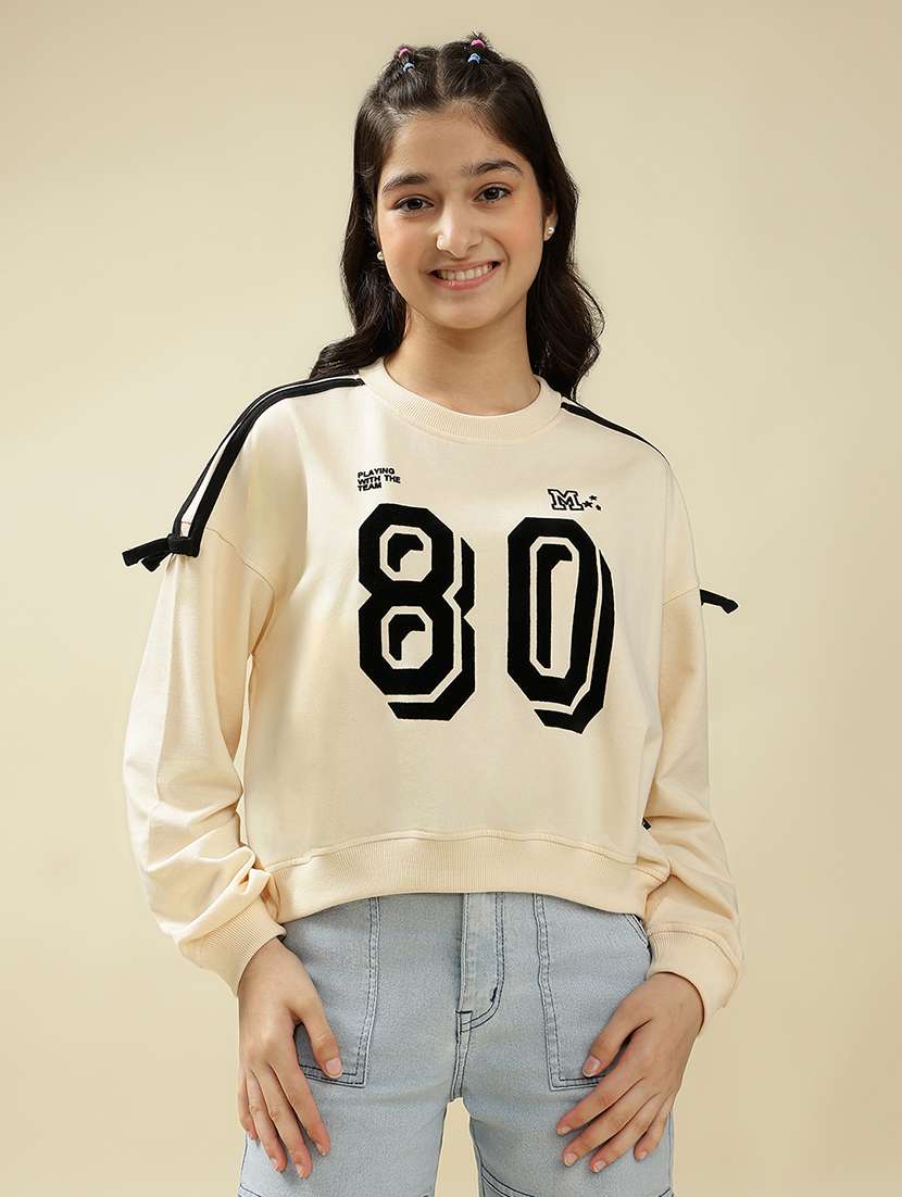 girls printed long sleeve sweatshirt 