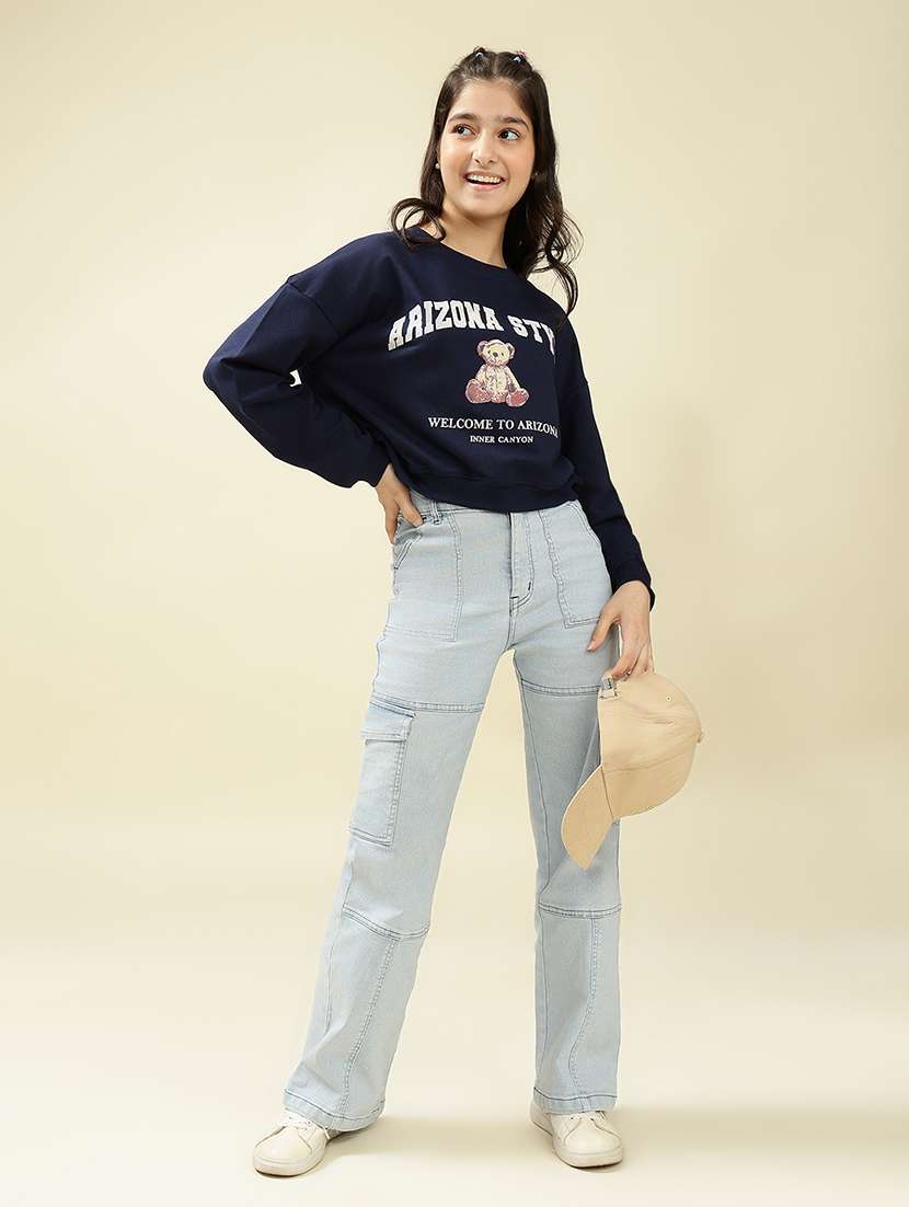 girls printed long sleeve sweatshirt - 22036946 - Standard Image - 5