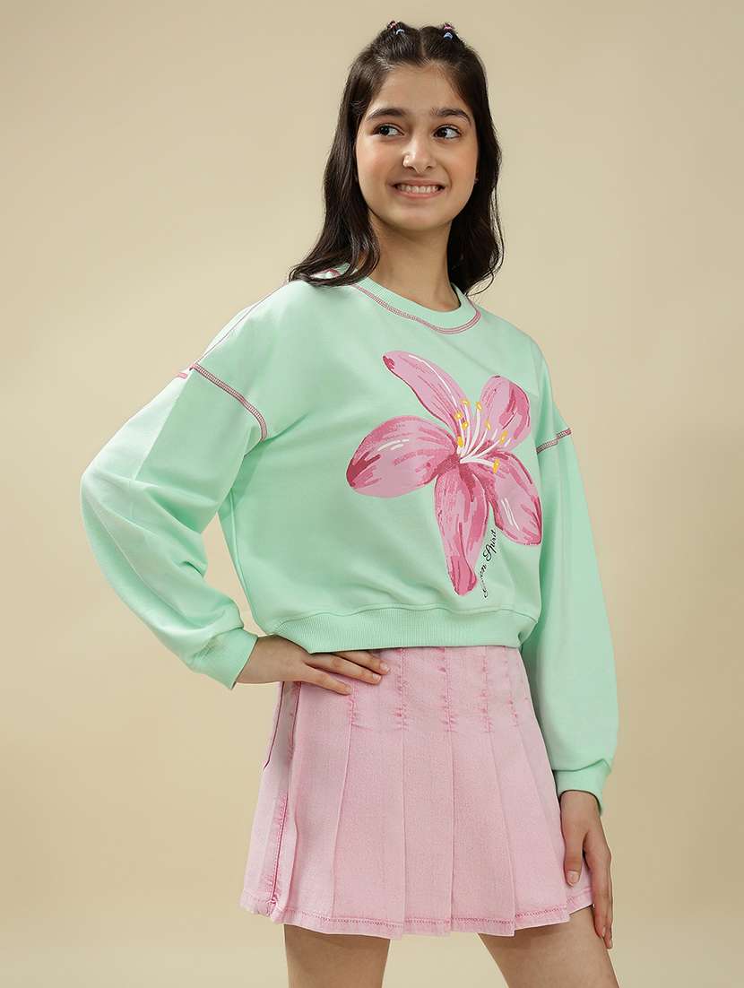 girls printed long sleeve sweatshirt - 22036949 - Standard Image - 3