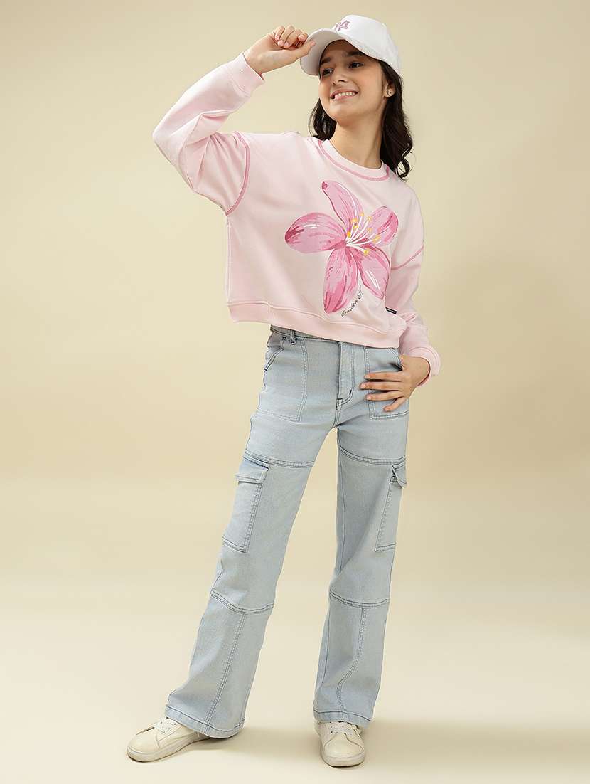 girls printed long sleeve sweatshirt  - 22036950 -  Standard Image - 5