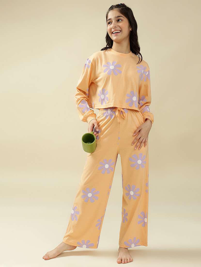 girls printed nightwear pyjama set - 22036953 -  Standard Image - 3