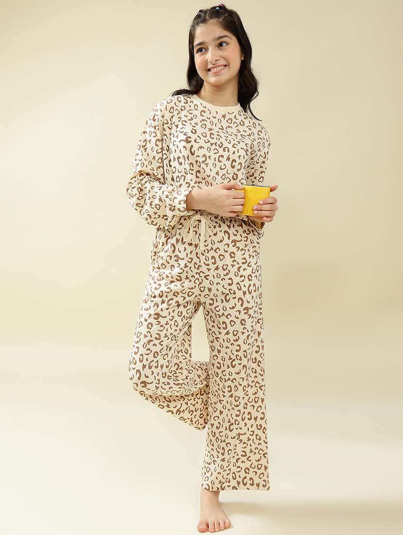 girls animal print nightwear pyjama set - 22036956 -  Standard Image - 3
