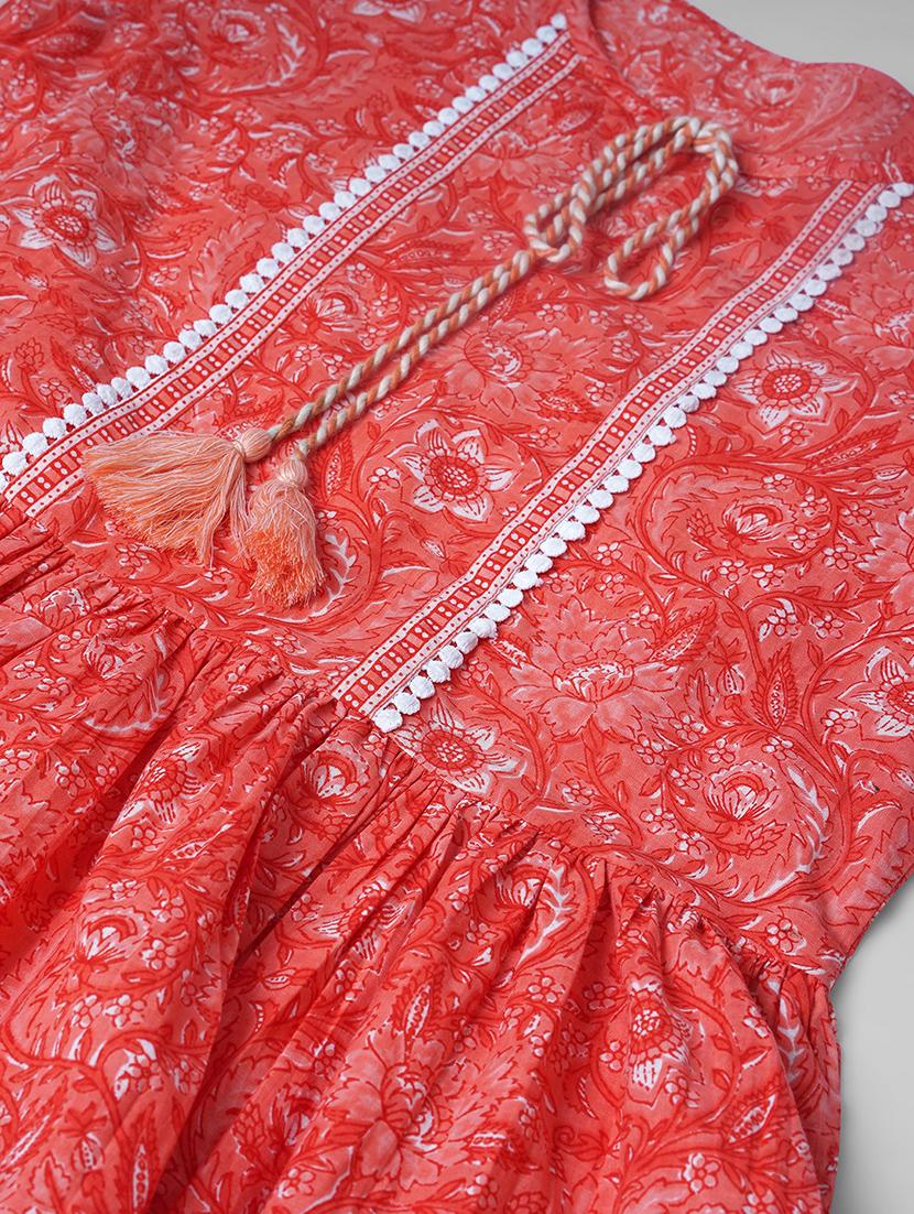 women printed three quarter sleeve flared kurti - 22036997 - Standard Image - 5