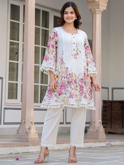 women floral print ethnic co-ord set - 22037018 -  Standard Image - 0