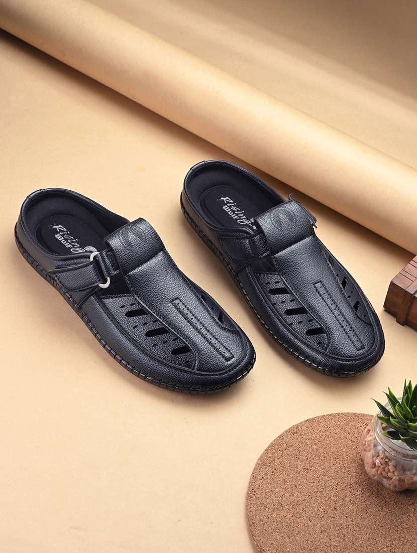 men blue slip on sandal