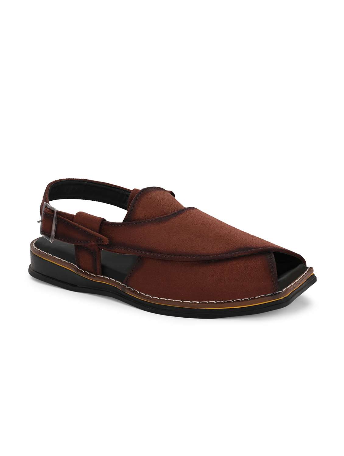men solid back strap sandal