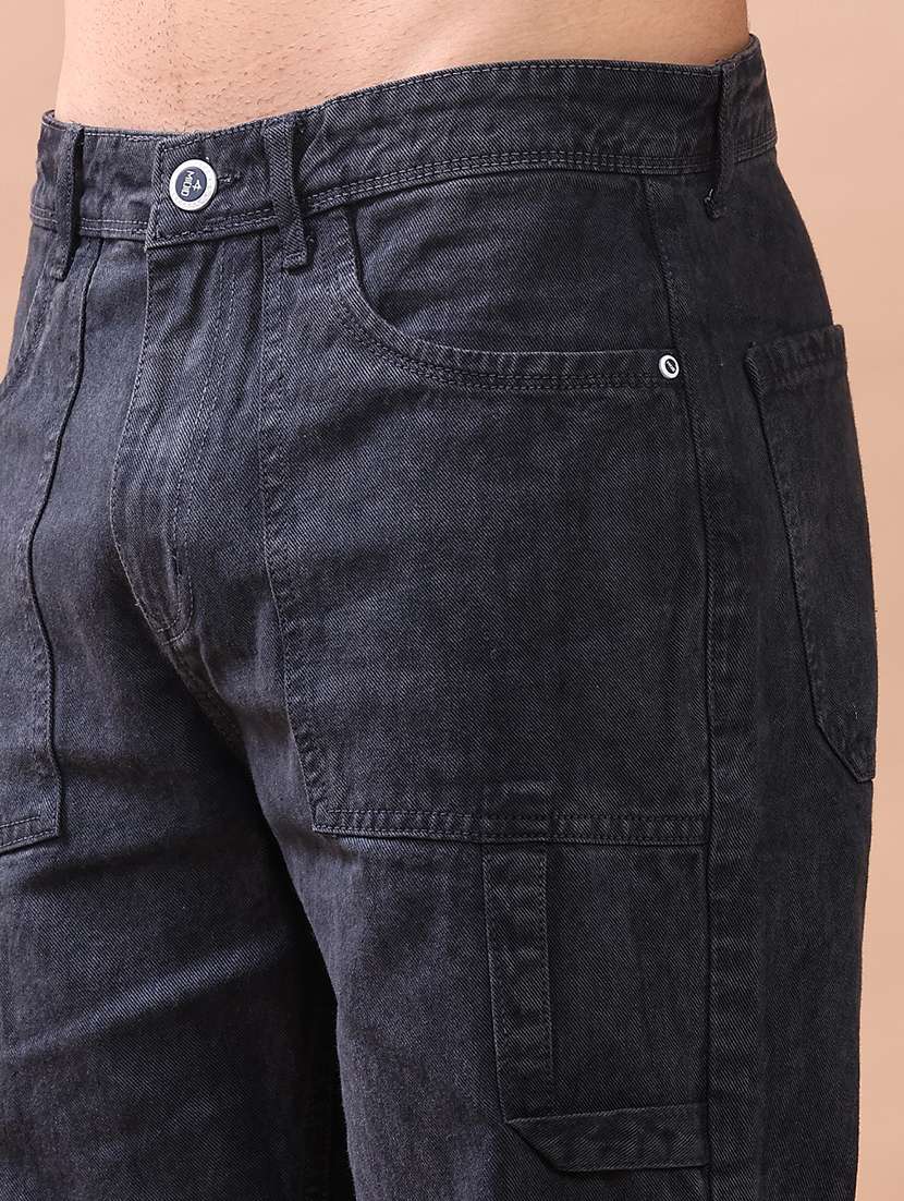 men plain mid rise full length straight fit jeans - 22037595 -  Standard Image - 5