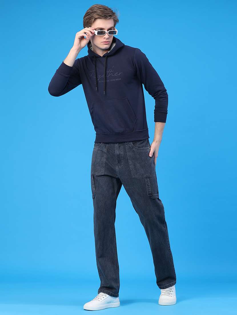 men plain mid rise relaxed fit jeans - 22037596 -  Standard Image - 5