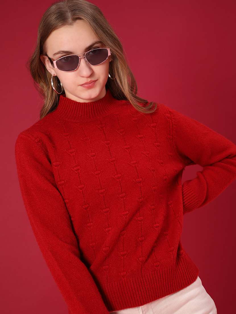 women self design long sleeve pullover