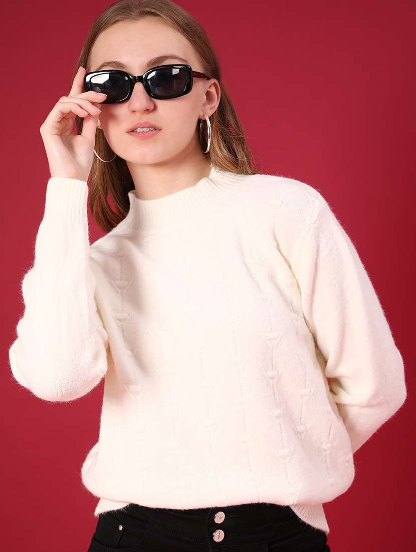 women self design long sleeve pullover