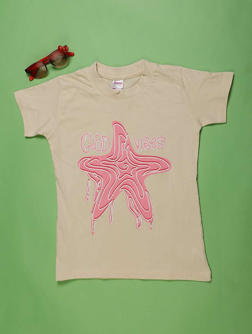 girls printed short sleeve tee