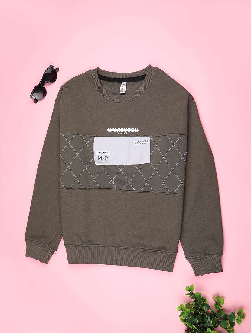 boys printed long sleeve sweatshirt