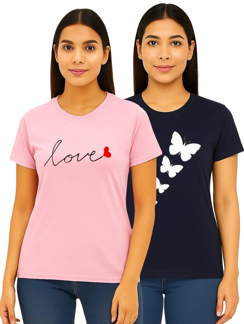 pink cotton blend regular tshirt - 22037823 - Zoom Image - 0