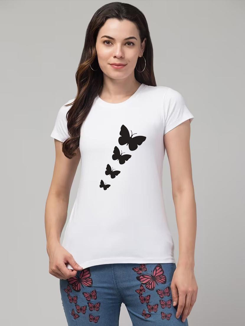white cotton blend regular tshirt - 22037824 - Standard Image - 3