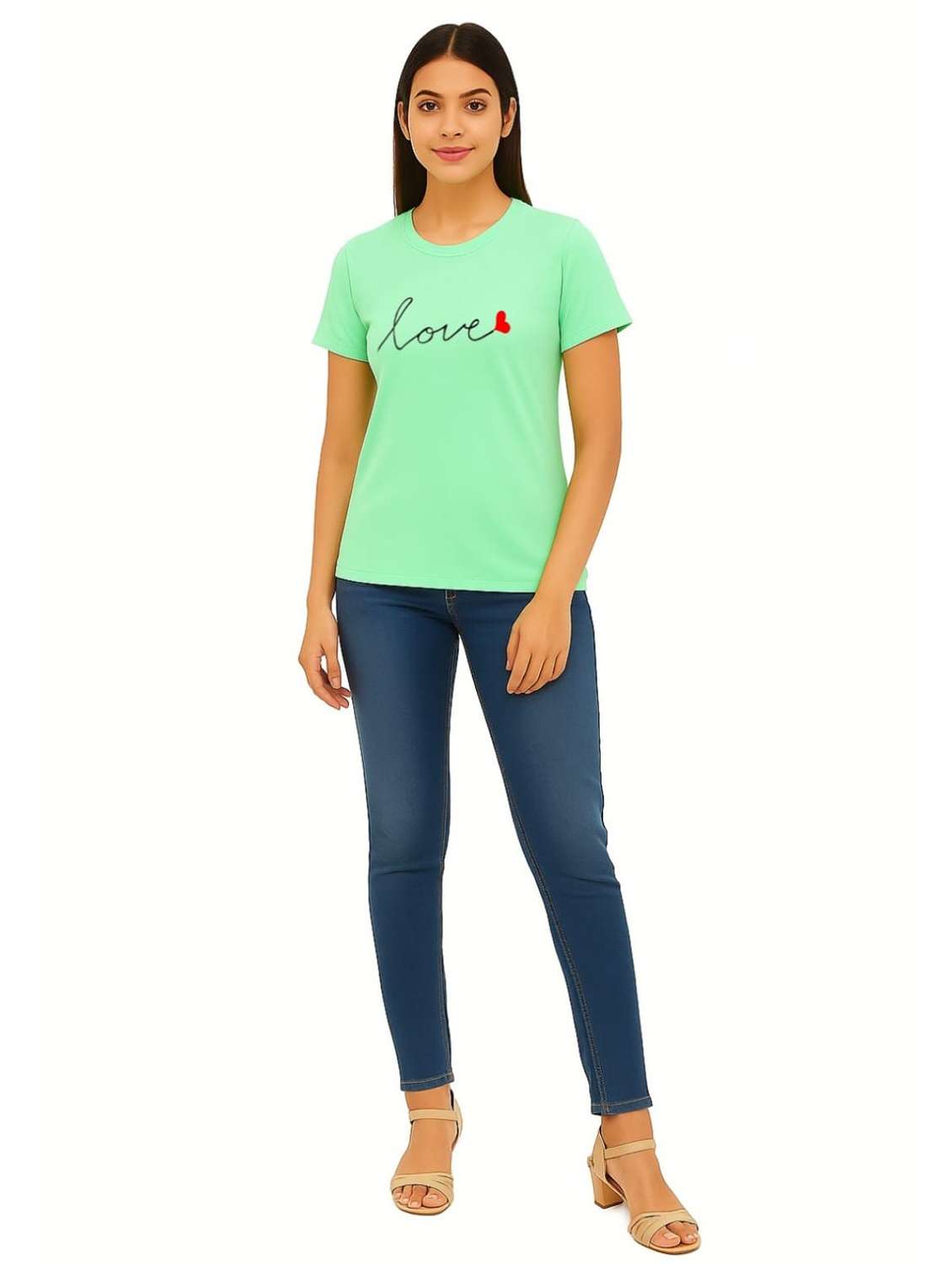 women printed short sleeve regular fit t-shirt - 22037825 -  Standard Image - 3