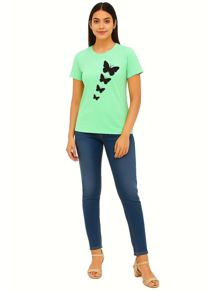 green cotton blend regular tshirt - 22037832 -  Standard Image - 3