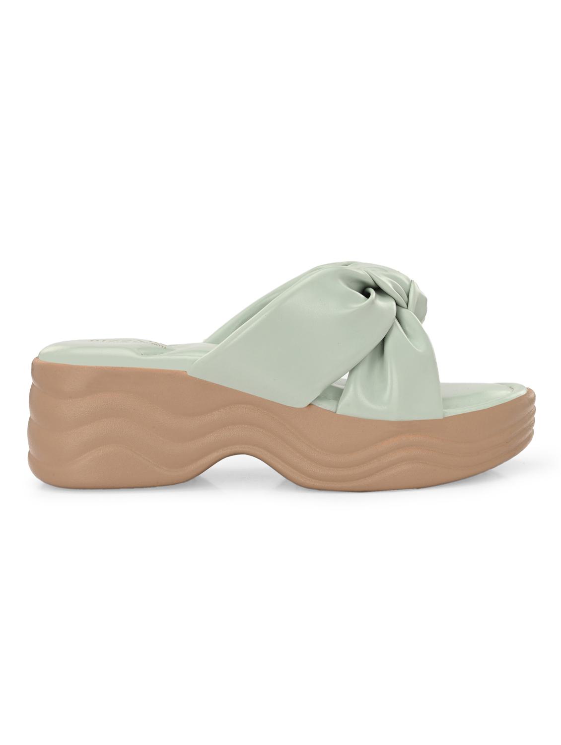 women green slip on wedge - 22037847 - Standard Image - 3