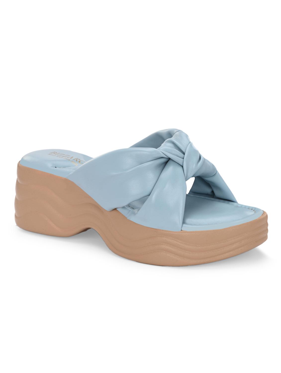 women blue slip on wedge - 22037848 - Standard Image - 3