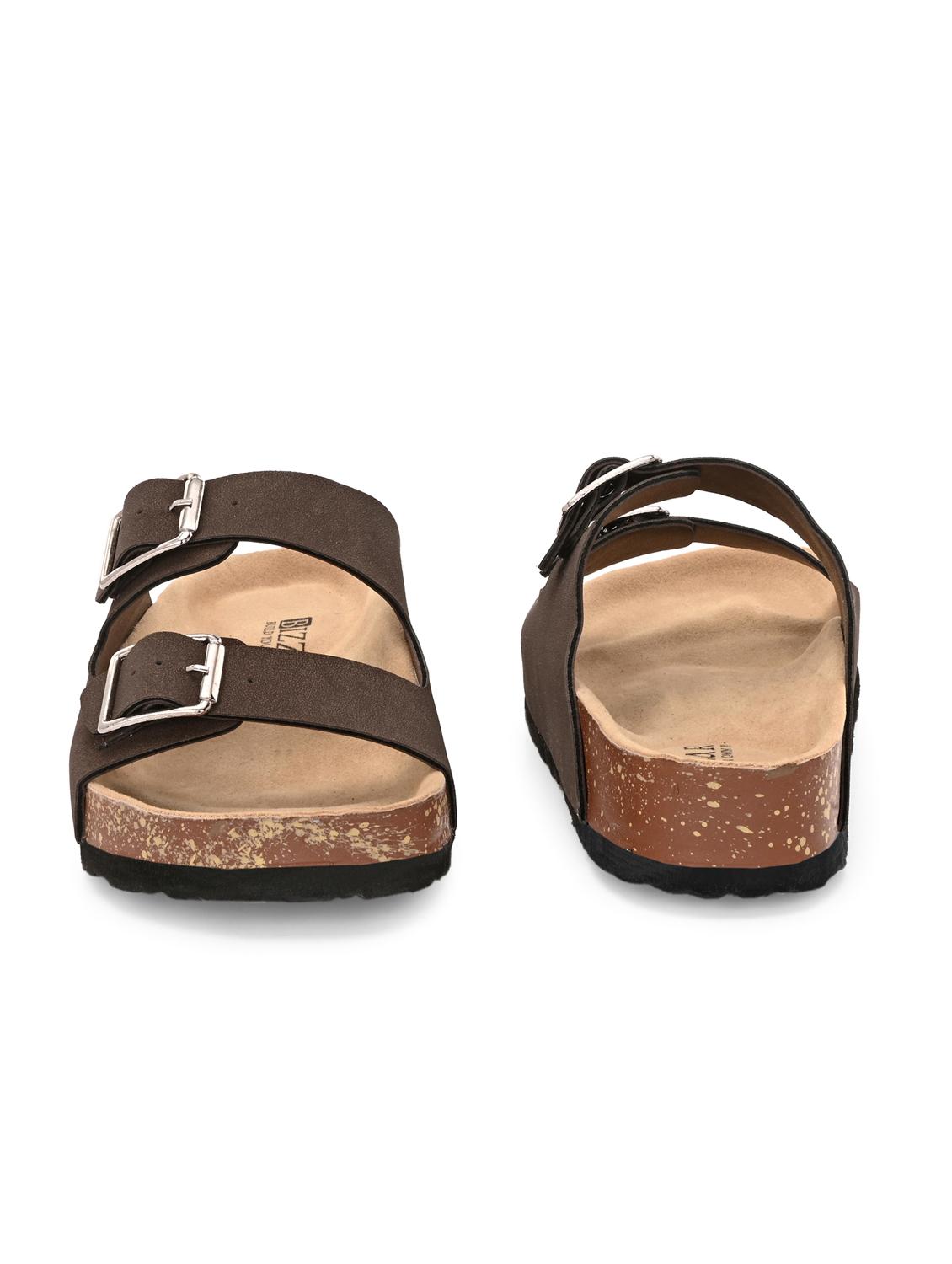 women brown slip on sandal - 22037853 - Standard Image - 3