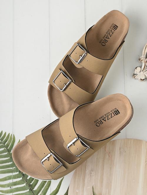 women beige slip on sandal - 22037854 - Standard Image - 0