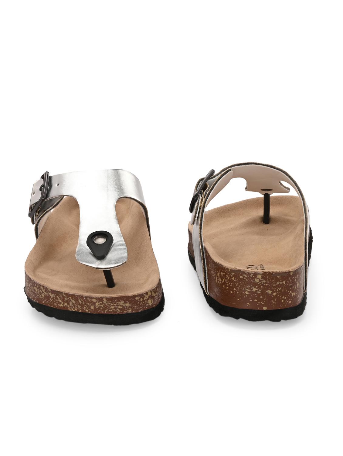 women silver slip on sandal - 22037858 - Standard Image - 3