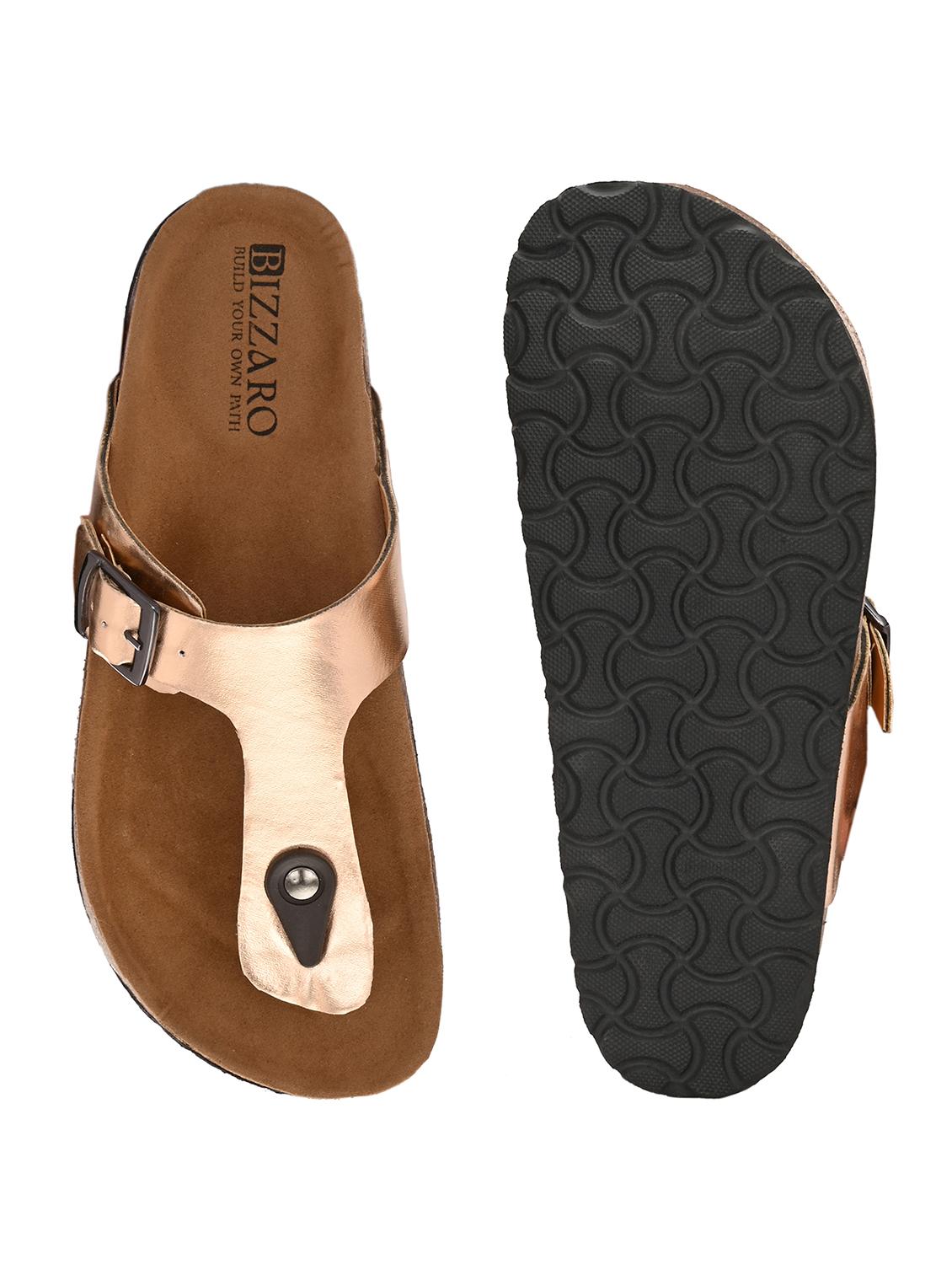 women bronze slip on sandal - 22037859 - Standard Image - 5
